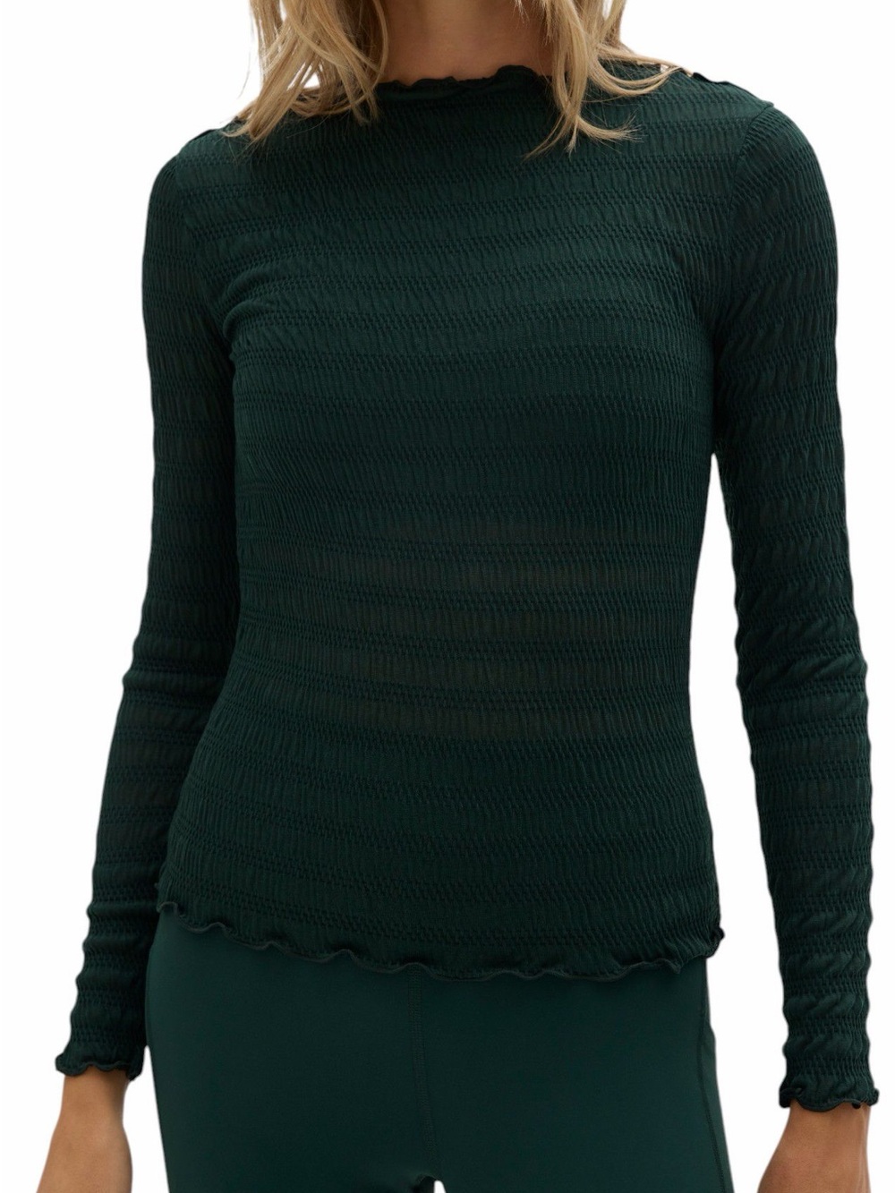 Halfdays Ynes XXS Alpine Long Sleeve Textured Top